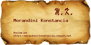 Morandini Konstancia névjegykártya